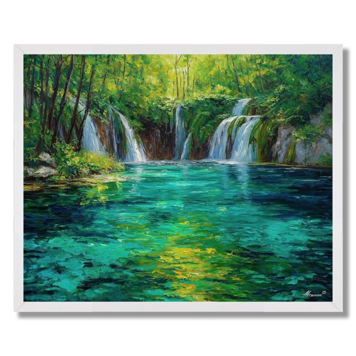 PLITVICE CASCADE EMERALD POOLS - FRAMED
