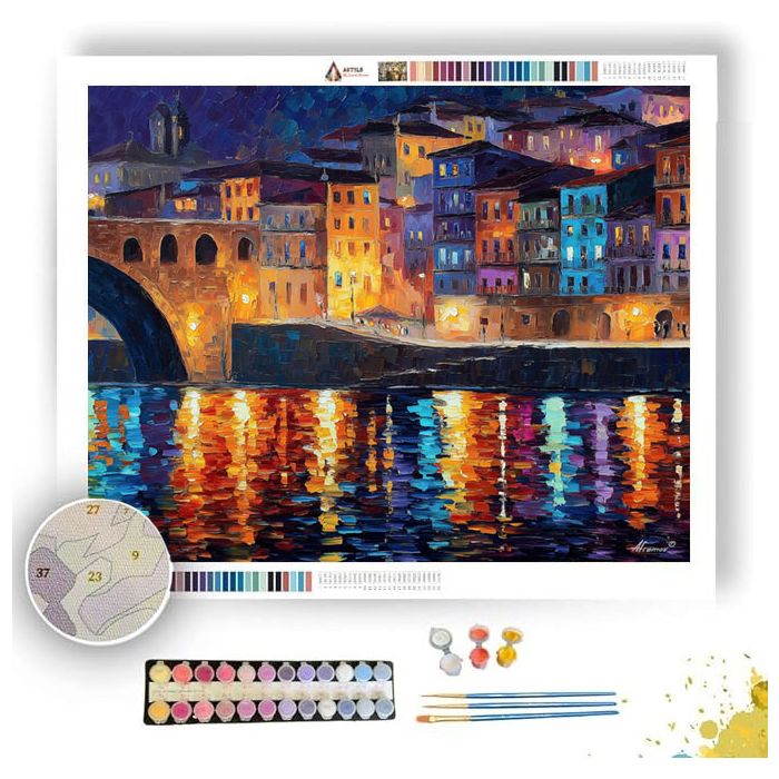 PORTO RIBEIRA RIVERBANK LIGHTS - Paint by Numbers Full Kit