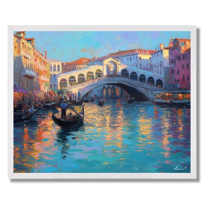 RIALTO BRIDGE VENICE GLOW - FRAMED
