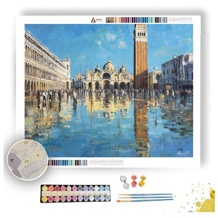 VENICE ST MARKS FLOODED REFLECTIONS - Paint by Numbers Full Kit