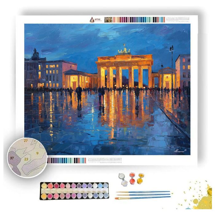 BERLIN BRANDENBURG GATE EVENING - Paint by Numbers Full Kit