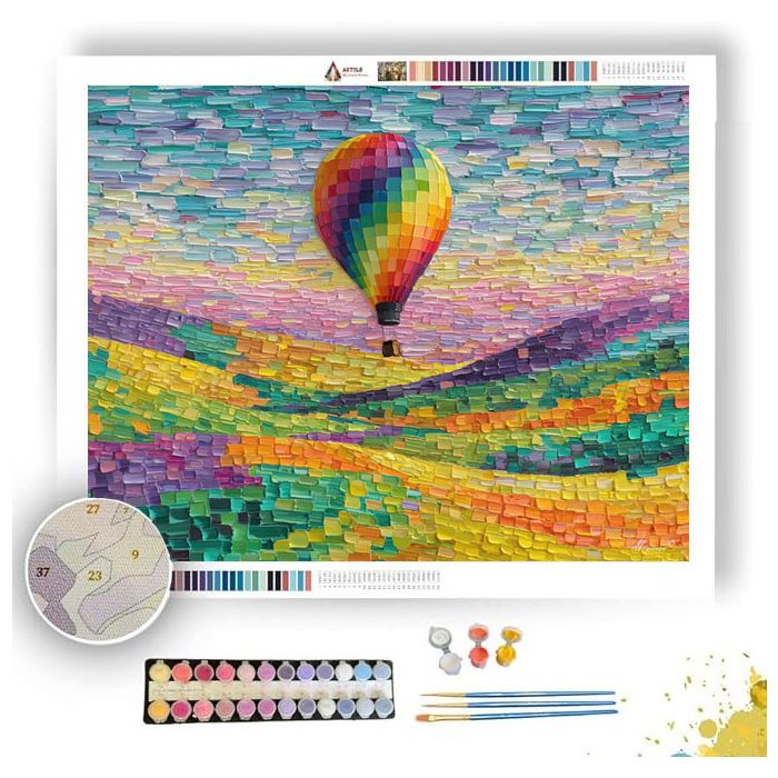 PIXEL HOT AIR BALLOON - Paint by Numbers Full Kit