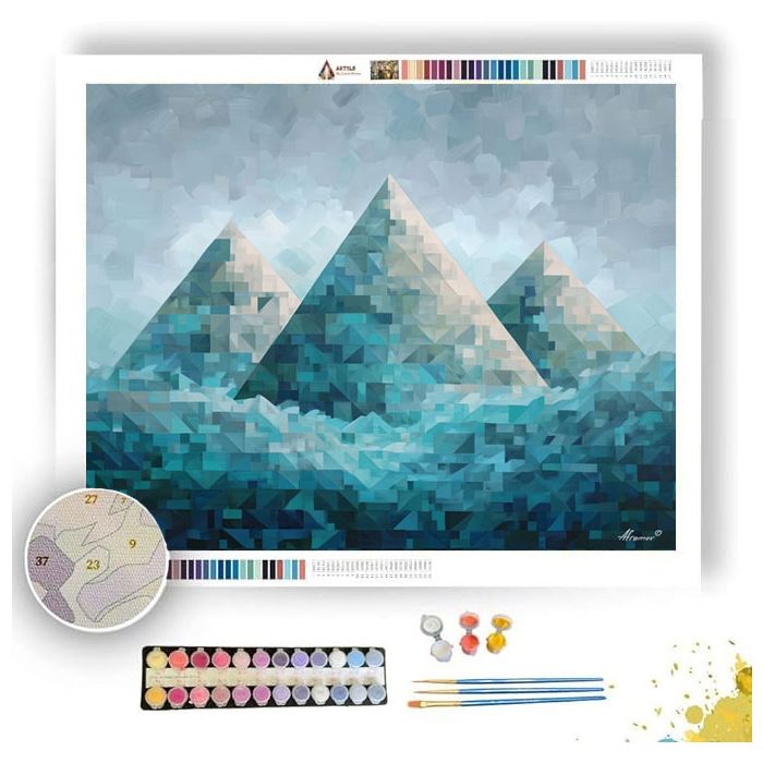 PIXEL MOUNTAIN TRIAD - Paint by Numbers Full Kit