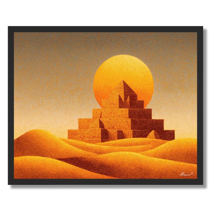 PIXEL DESERT PYRAMID - FRAMED