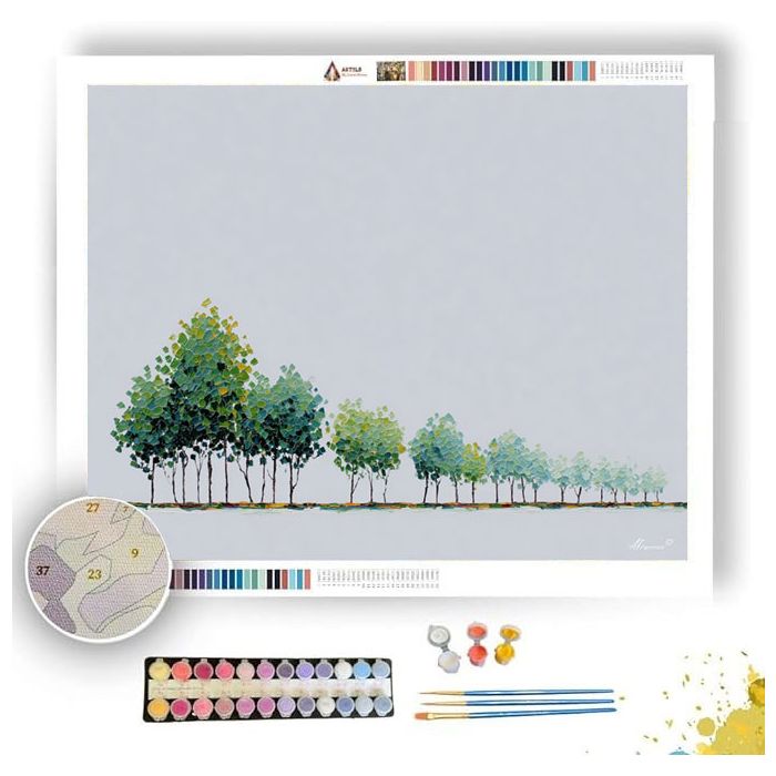 PIXEL FOREST STRIP - Paint by Numbers Full Kit