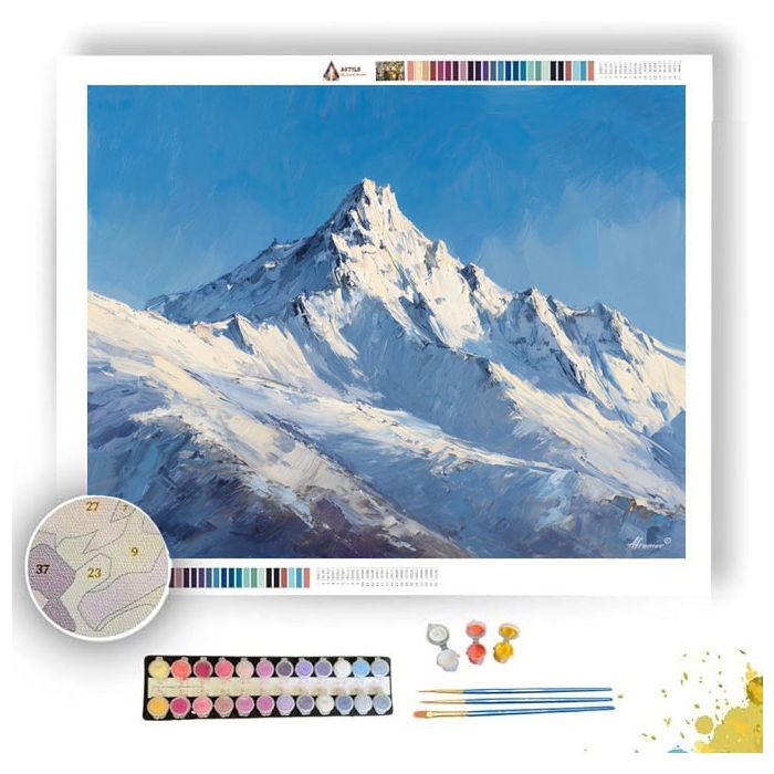 PIXEL SNOWY PEAK - Paint by Numbers Full Kit