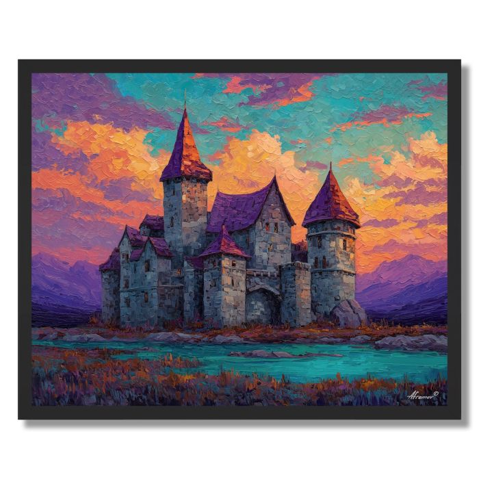 PIXEL CASTLE KEEP - FRAMED