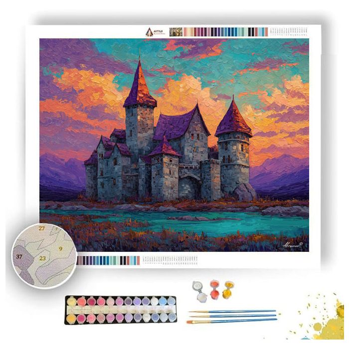 PIXEL CASTLE KEEP - Paint by Numbers Full Kit