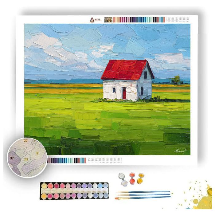 PIXEL FARMHOUSE ICON - Paint by Numbers Full Kit