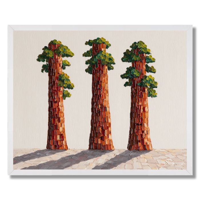 PIXEL REDWOOD STAND - FRAMED