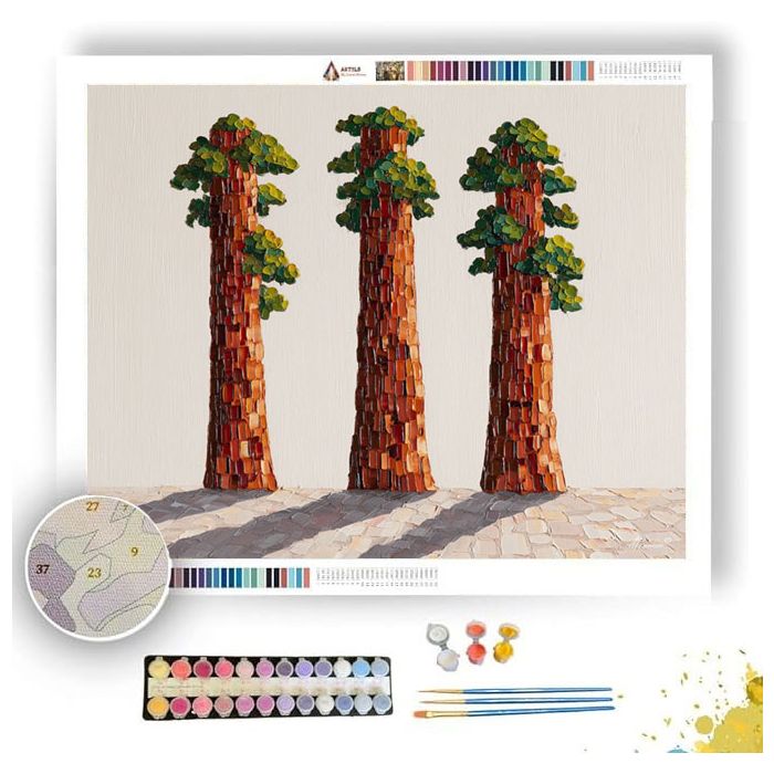 PIXEL REDWOOD STAND - Paint by Numbers Full Kit