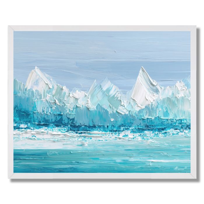 PIXEL GLACIER STRIPE - FRAMED