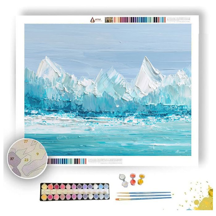 PIXEL GLACIER STRIPE - Paint by Numbers Full Kit