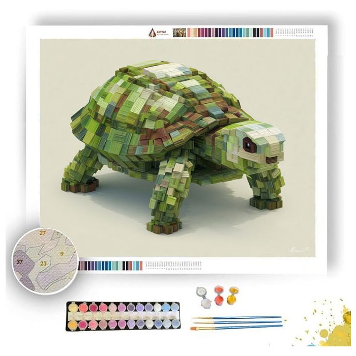 ISO TURTLE VOXEL SHELL - Paint by Numbers Full Kit