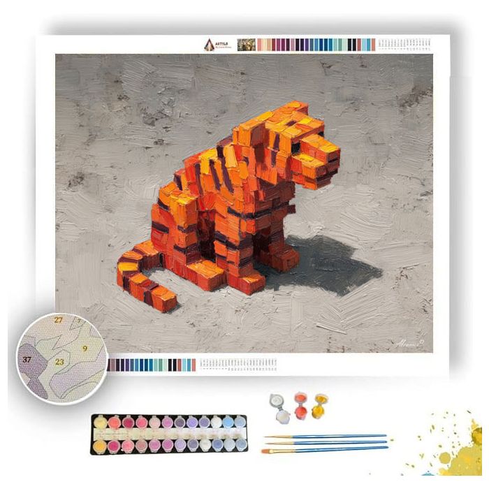 ISO TIGER MINI VOXEL - Paint by Numbers Full Kit