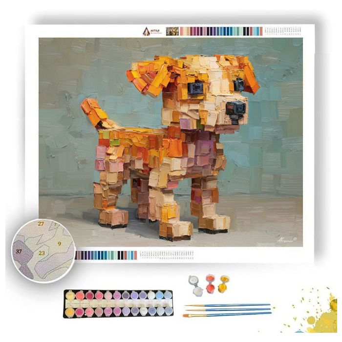 ISO DOG VOXEL PUPPY - Paint by Numbers Full Kit