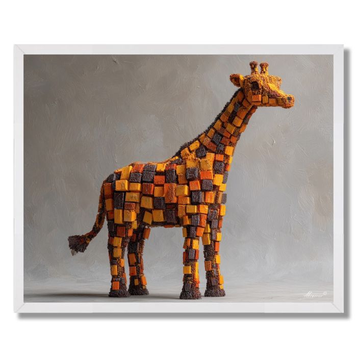 ISO GIRAFFE TALL VOXEL - FRAMED