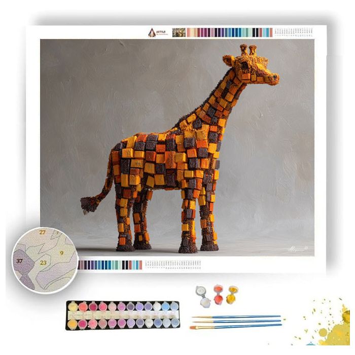 ISO GIRAFFE TALL VOXEL - Paint by Numbers Full Kit