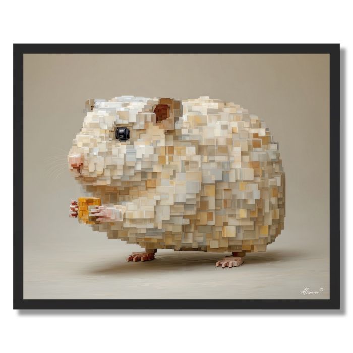 ISO HAMSTER CHUBBY VOXEL - FRAMED