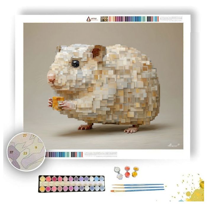 ISO HAMSTER CHUBBY VOXEL - Paint by Numbers Full Kit