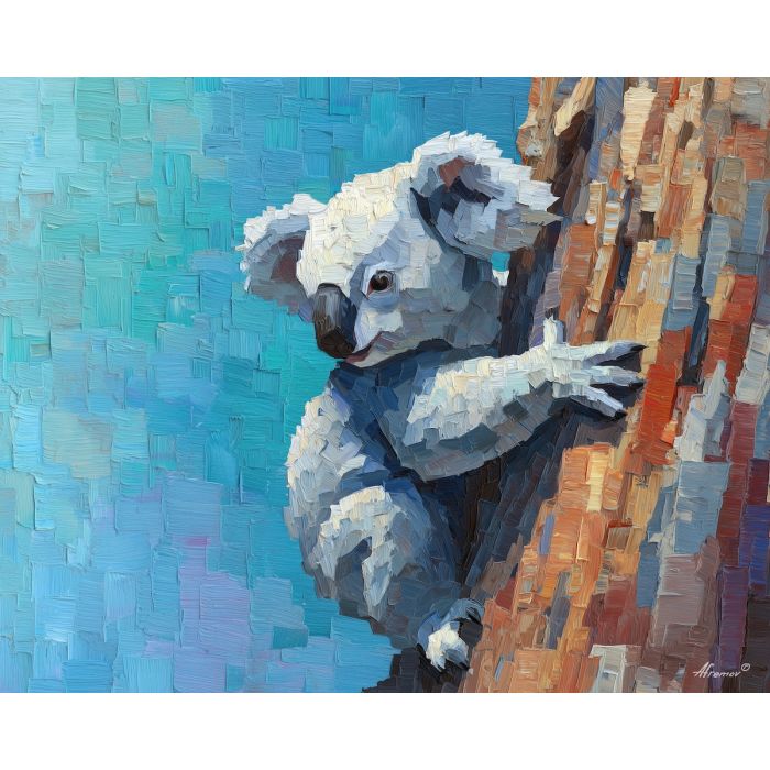 voxel koala, isometric tree, 3d pixel koala, gray cube animal, tree trunk voxel, cute aussie animal pixel, iso creature art