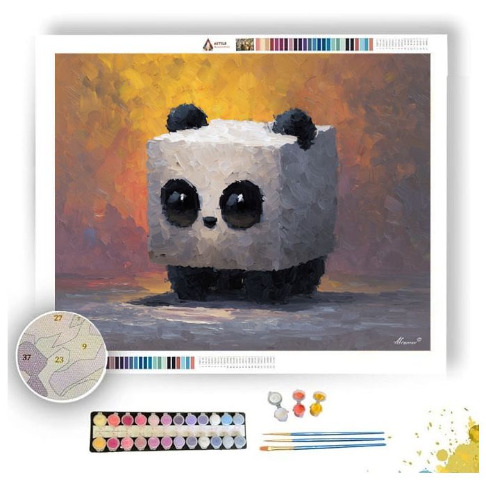 ISO PANDA CUBE FORM - Paint by Numbers Full Kit