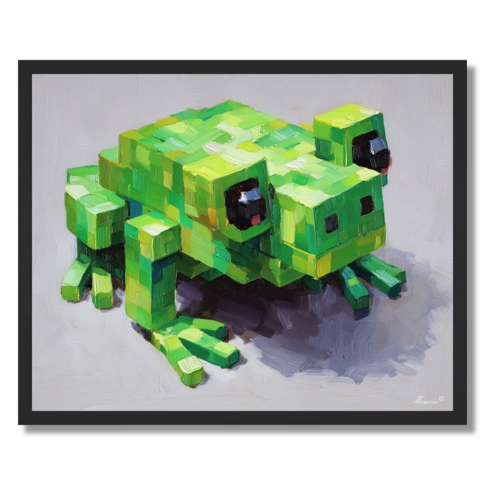 ISO FROG GREEN VOXEL - FRAMED