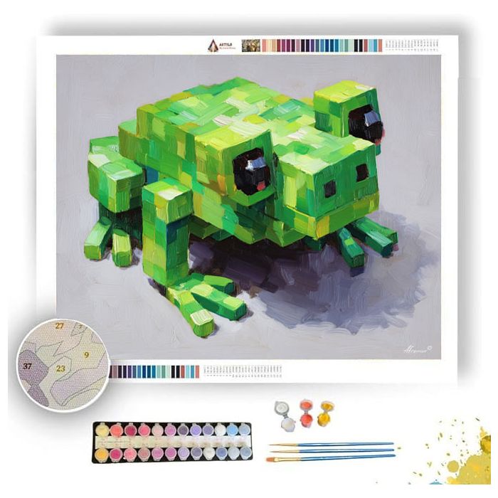 ISO FROG GREEN VOXEL - Paint by Numbers Full Kit