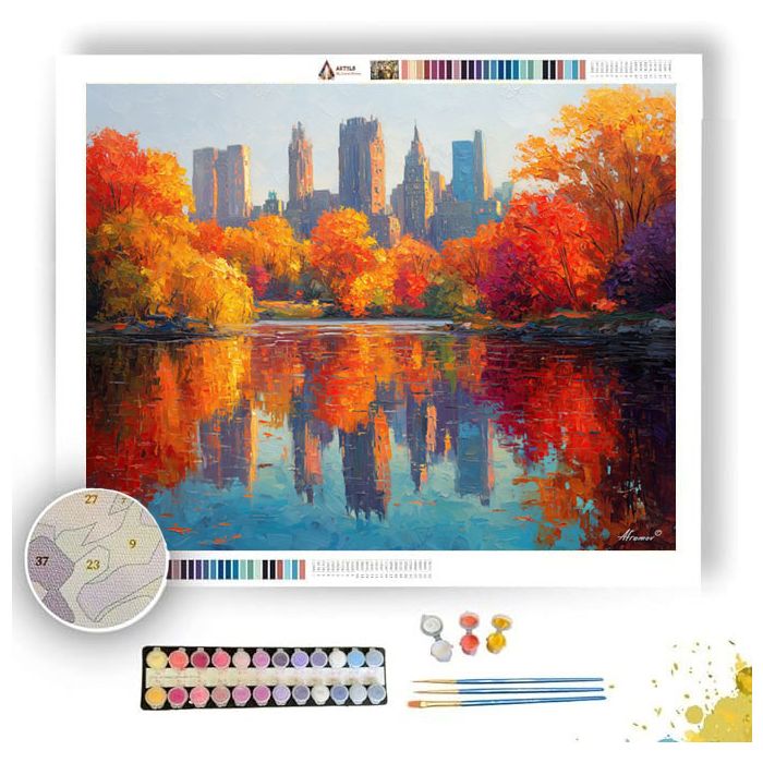 CENTRAL PARK AUTUMN MIRROR - Paint by Numbers Full Kit
