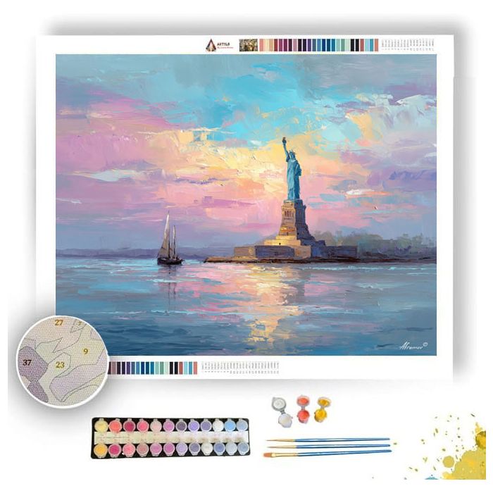 STATUE OF LIBERTY DAWN LIGHT - Paint by Numbers Full Kit