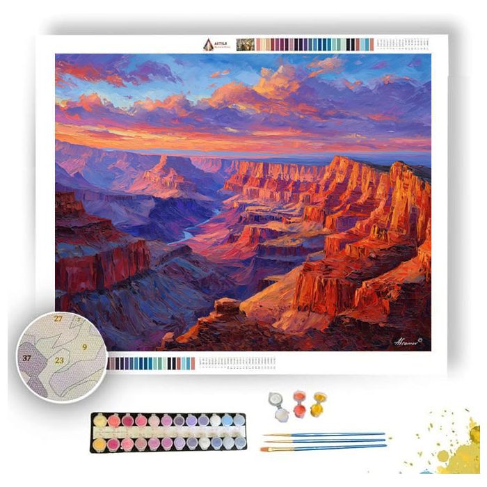 GRAND CANYON FIERY RIDGE - Paint by Numbers Full Kit