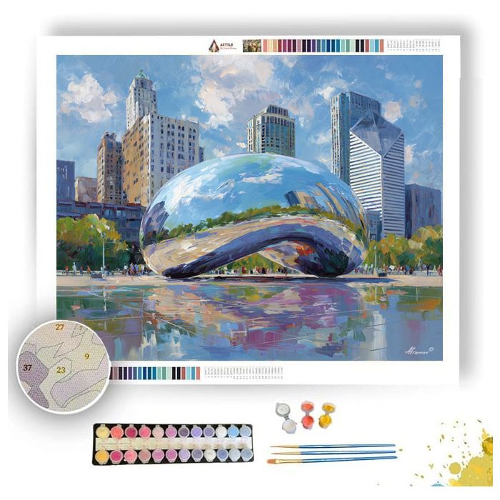 CHICAGO BEAN REFLECTIONS - Paint by Numbers Full Kit