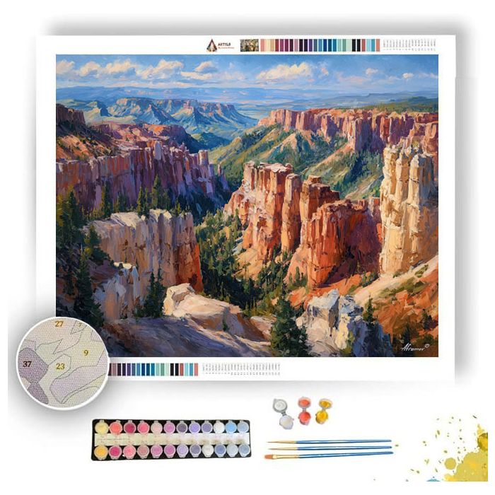 BRYCE CANYON HOODOO GLOW - Paint by Numbers Full Kit