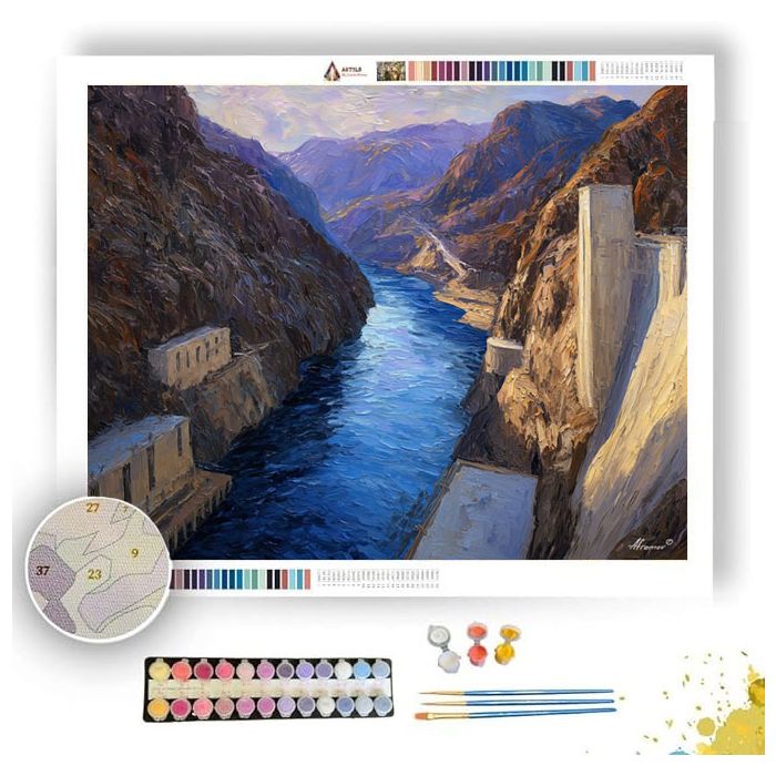 HOOVER DAM SUNLIT WALLS - Paint by Numbers Full Kit