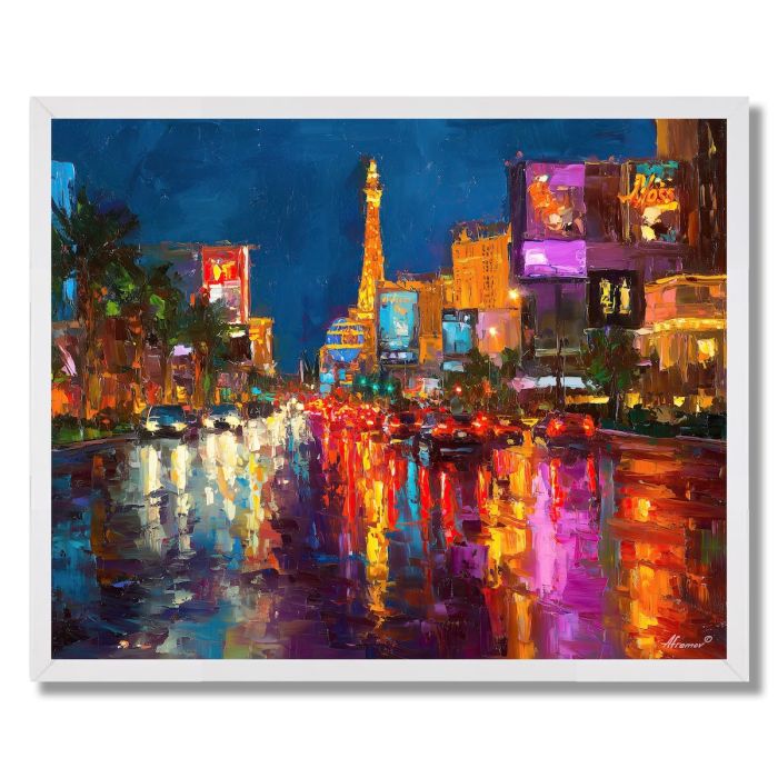 LAS VEGAS STRIP NIGHTFIRE - FRAMED