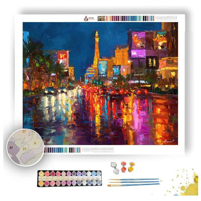 LAS VEGAS STRIP NIGHTFIRE - Paint by Numbers Full Kit