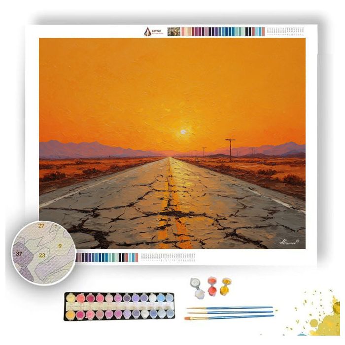 ROUTE 66 DUSTY HORIZON - Paint by Numbers Full Kit