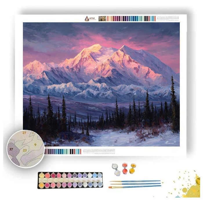 DENALI ALPENGLOW SUMMIT - Paint by Numbers Full Kit