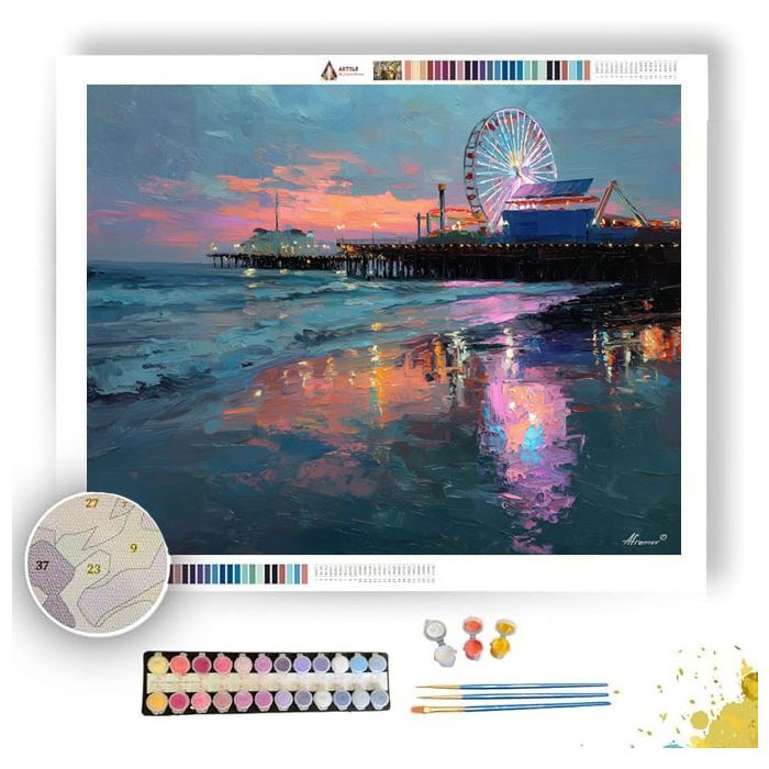 SANTA MONICA PIER GLOW - Paint by Numbers Full Kit