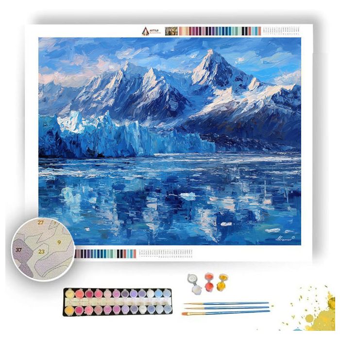 ALASKA GLACIER BAY BLUE ICE - Paint by Numbers Full Kit