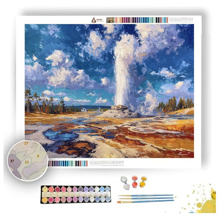 YELLOWSTONE GEYSER SKYBURST - Paint by Numbers Full Kit