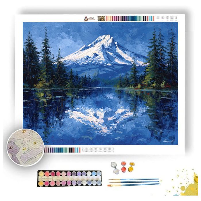 MOUNT HOOD LAKE REFLECTION - Paint by Numbers Full Kit