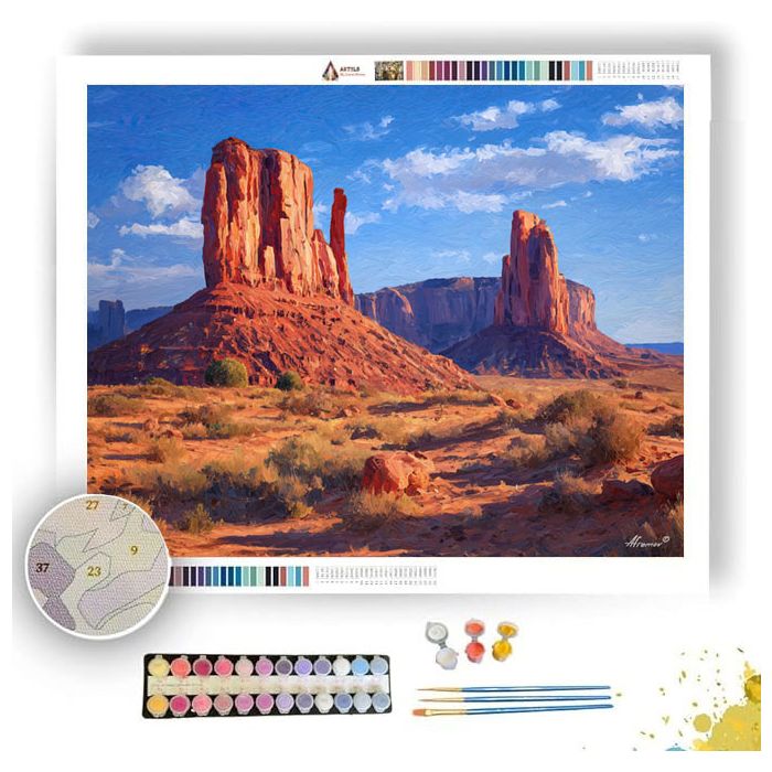 MONUMENT VALLEY RED MONOLITHS - Paint by Numbers Full Kit