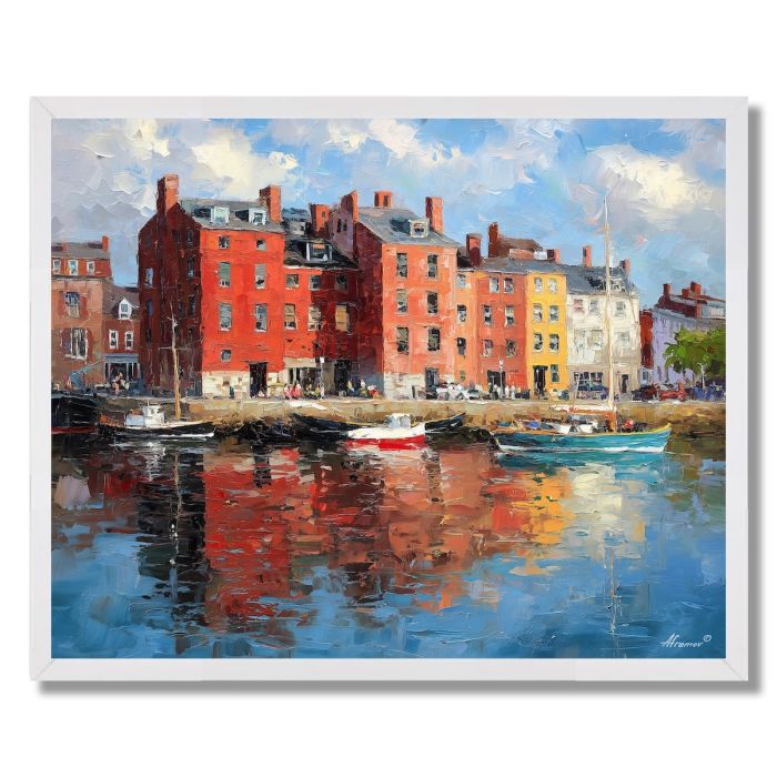 BOSTON HARBOR BRICKFRONT - FRAMED