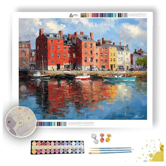 BOSTON HARBOR BRICKFRONT - Paint by Numbers Full Kit