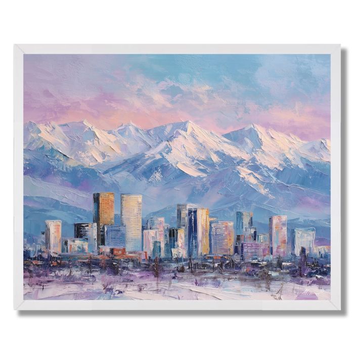 DENVER ROCKY MOUNTAIN BACKDROP - FRAMED