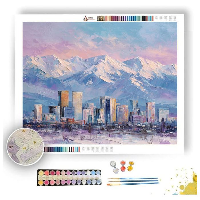 DENVER ROCKY MOUNTAIN BACKDROP - Paint by Numbers Full Kit