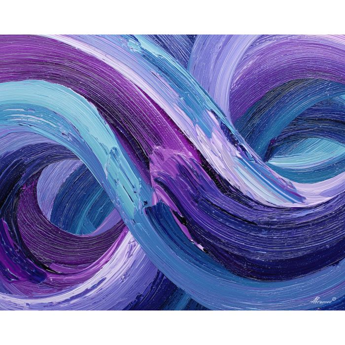 graffiti ribbons, smooth arc spray, purple blue mural, flowing urban lines, soft curved graffiti shapes
