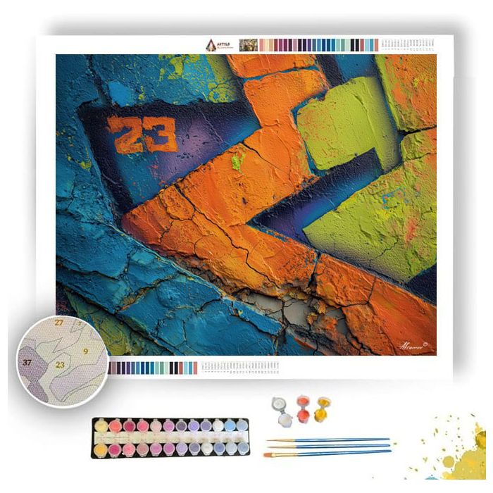 BRIGHT BLOCK LETTERS - Paint by Numbers Full Kit