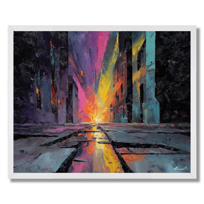 CITY SHADOW SPLASH - FRAMED